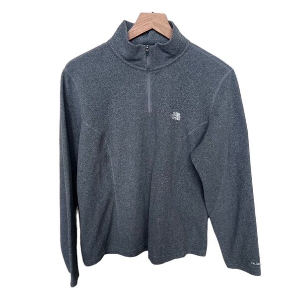 The North Face TKA 100 Glacier 1/4 Zip Fleece Pullover Heather Grey Size XL - Picture 1 of 10